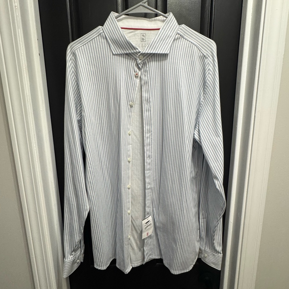 Desoto Jersey Shirt 
Light grey striped